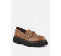 Rag & Co Cheviot Womens Chunky Leather Loafers