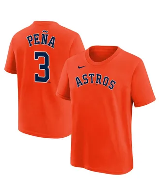Big Boys Nike Jeremy Pena Orange Houston Astros Player Name and Number T-shirt