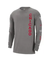 Men's Nike Charcoal Chicago Bulls 2023/24 City Edition Max90 Expressive Long Sleeve T-shirt