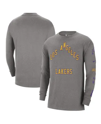 Men's Nike Charcoal Los Angeles Lakers 2023/24 City Edition Max90 Expressive Long Sleeve T-shirt