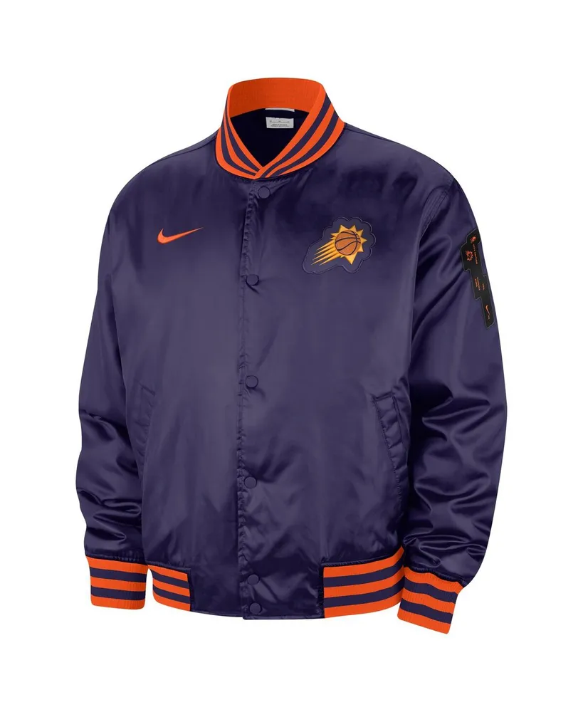 Men's Nike Purple Phoenix Suns 2023/24 City Edition Courtside Premier Full-Snap Bomber Jacket