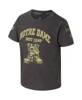 Toddler Boys and Girls Colosseum Charcoal Notre Dame Fighting Irish Oht Military-Inspired Appreciation Boot Camp T-shirt