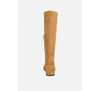 Morpin Womens Stretch Suede Calf Boots