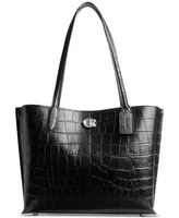 Coach Embossed Croc Leather Willow Tote