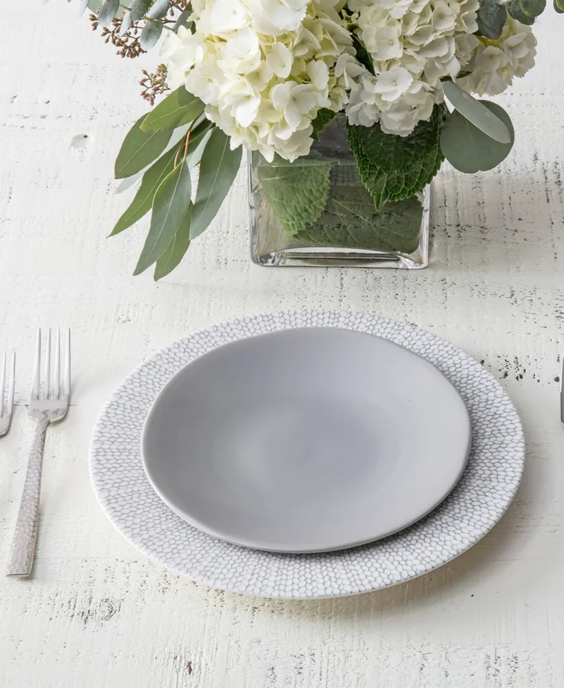 Fortessa Amanda Embossed Dinner Plates, Set of 4