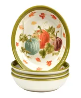 Certified International Autumn Harvest Soup Bowl, Set of 4