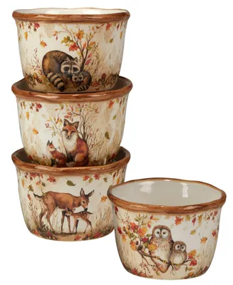Pine Forest Set of 4 Ice Cream Bowl