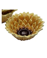 Certified International Sunset Sunflower 4-Pc. 3-d Ice Cream Bowl