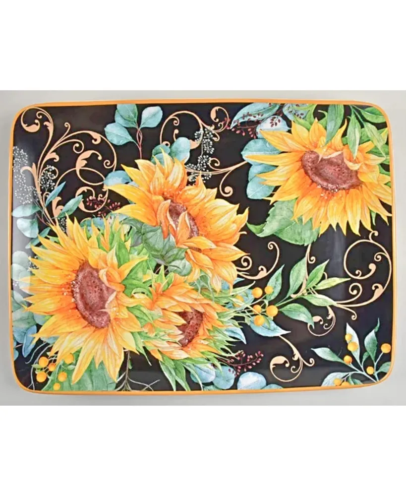 Certified International Sunflower Fields Rectangular Platter