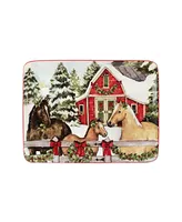 Homestead Christmas Rectangular Platter, 16" x 12"