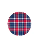 Certified International Patriotic Plaid Melamine Salad Plate, Set of 6