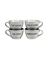 Just Words Set of 4 Jumbo Cups