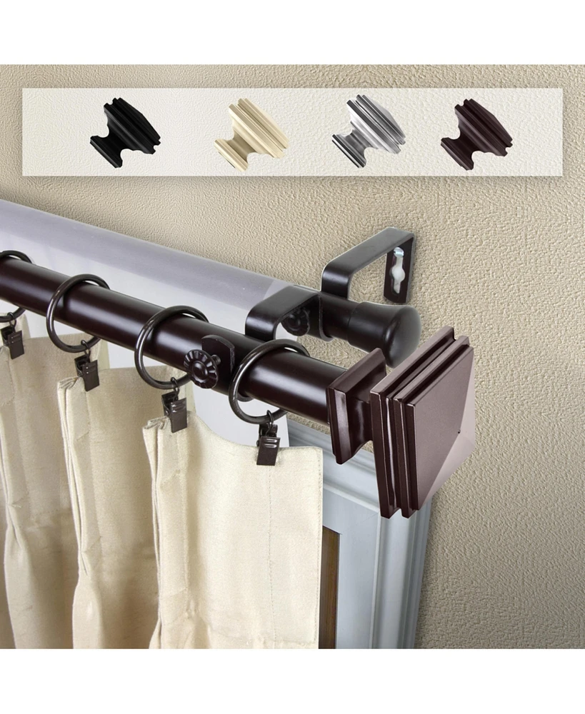 Bedpost 1" Double Curtain Rod 28-48"