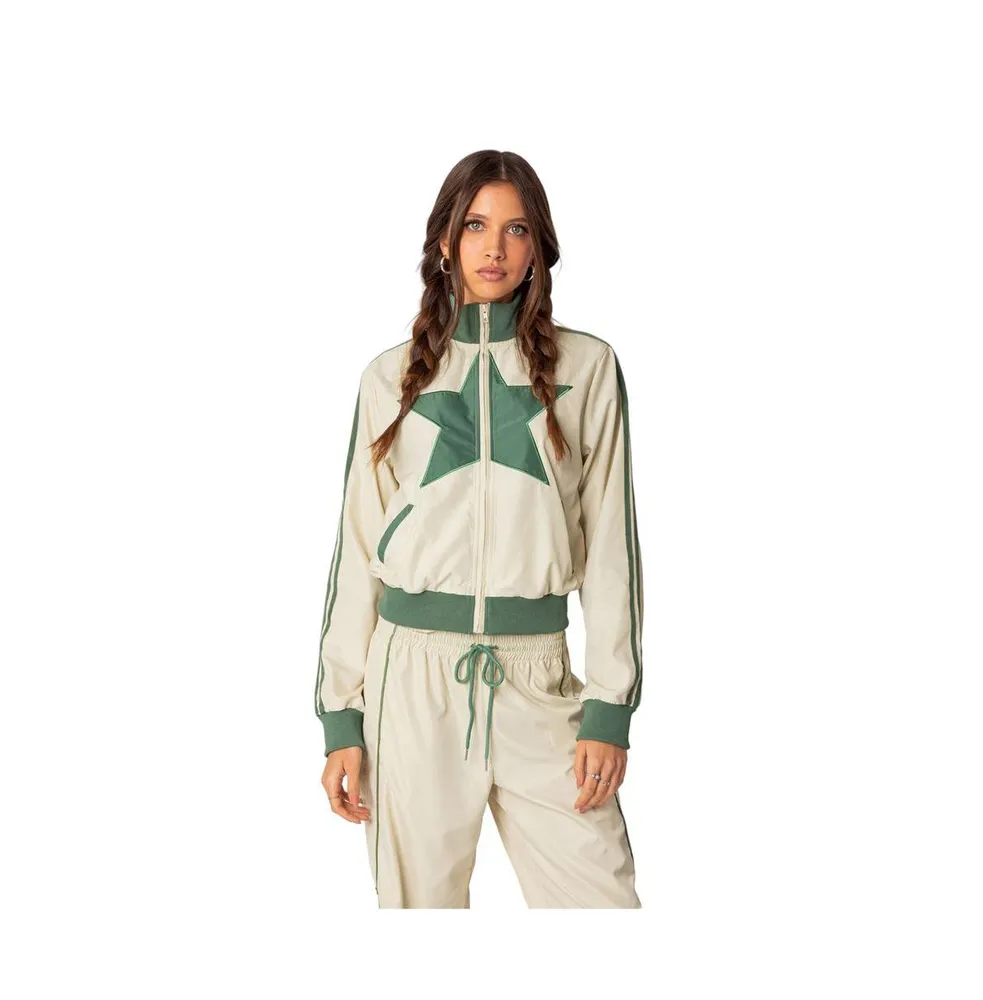 Women's Superstar nylon track jacket - Off-white-and