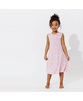 Bellabu Bear Toddler |Child Girls Pink Milk & Cookies Dress