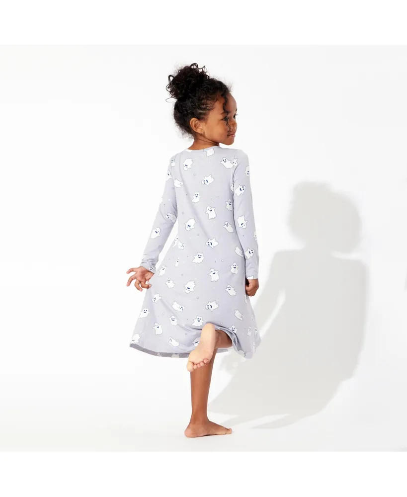 Bellabu Bear Toddler| Child Girls Ghastly Ghost Long Sleeve Dress