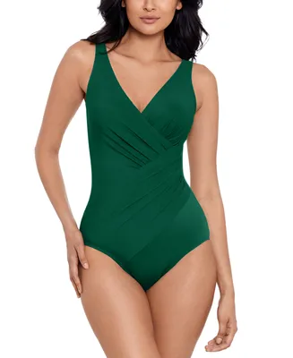 Miraclesuit Dd Cup Must Haves Oceanus Draped Allover-Slimming One-Piece Swimsuit