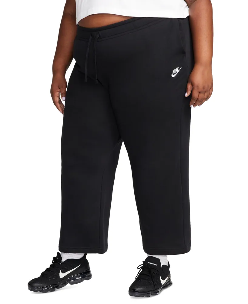 Nike Plus Sportswear Club Fleece Mid-Rise Wide-Leg Sweatpants
