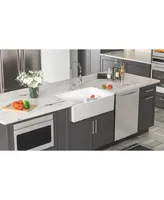 Streamdale Furniture 30 X 20 Inch Ceramic Farmhouse Apron-Front Kitchen Sink Single Bowl