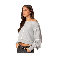 Women's Inside out cropped sweatshirt