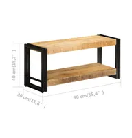 Tv Stand 35.4"x11.8"x15.7" Solid Wood Mango