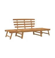 Patio Bench 2-in-1 74.8" Solid Acacia Wood