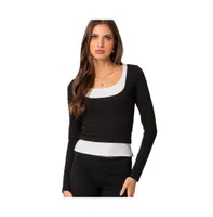 Women's Harriet layered top - Black-and