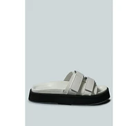 Aniston Buckled Flatform Women Slip-On Sandal