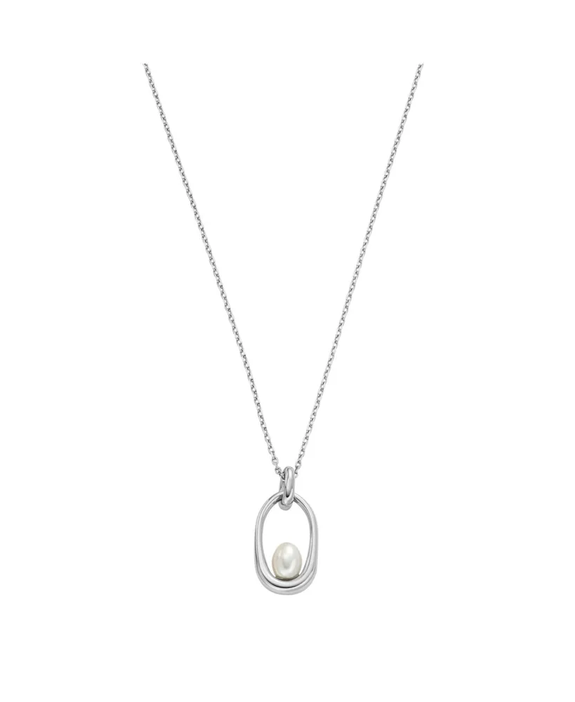 Skagen Women's Shell Pearl Pendant Necklace