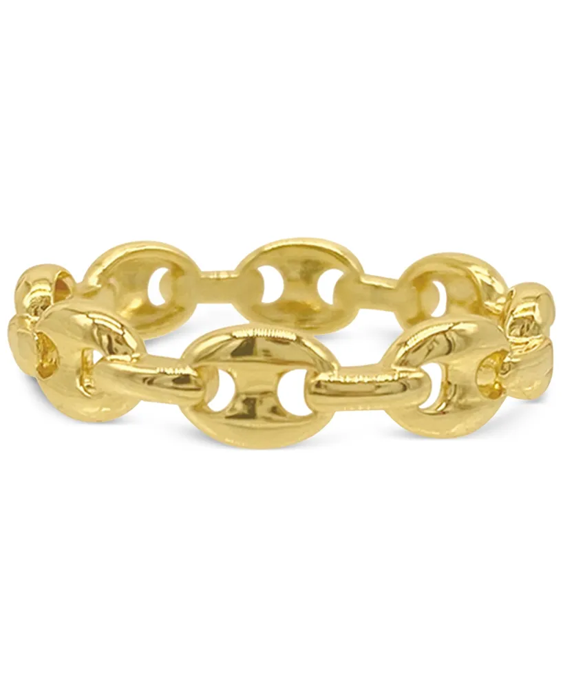 Adornia Gold-Tone Water-Resistant Mariner Band Ring