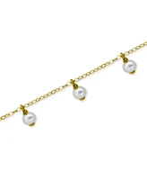 Giani Bernini Cultured Freshwater Pearl (5mm) Dangle Link Bracelet, Created for Macy's