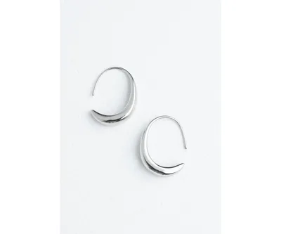 Starfish Project Crescent Moon Thread Drop Earrings in Silver