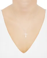 Giani Bernini Polished Cross 18" Pendant Necklace in Sterling Silver, Created for Macy's