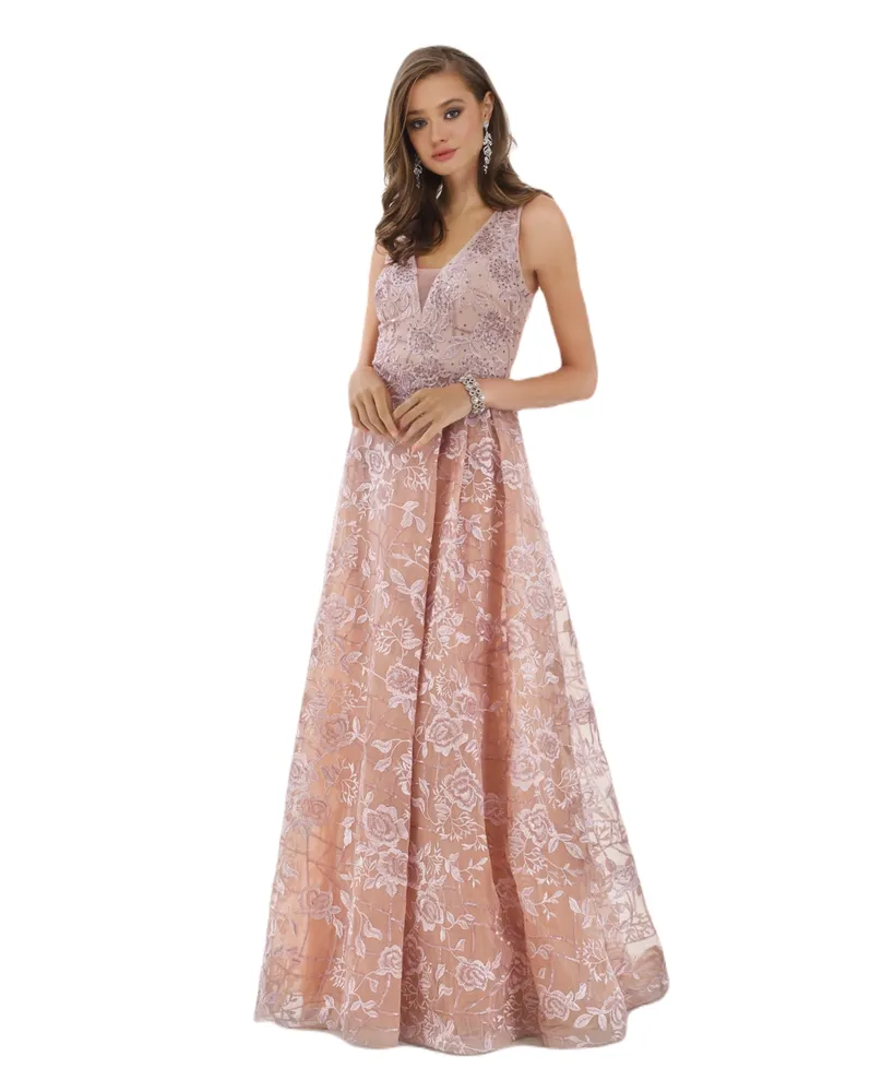 Lara Overlap Skirt lace Ball Gown