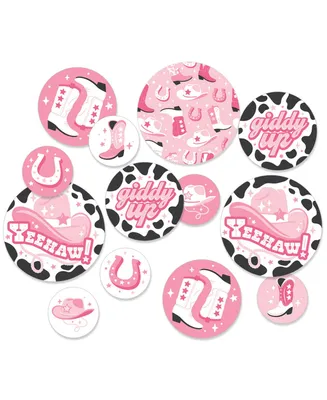 Rodeo Cowgirl - Pink Western Party Decorations - Large Confetti 27 Count