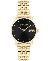 Coach Women's Elliot Gold-Tone Stainless Steel Bracelet Watch 28mm