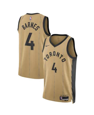 Men's and Women's Nike Scottie Barnes Gold Toronto Raptors 2023/24 Swingman Jersey - City Edition