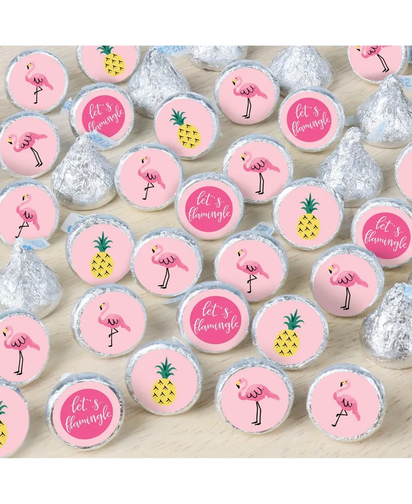 Big Dot Of Happiness Pink Flamingo - Small Round Candy Stickers - Party  Favor Labels - 324 Ct