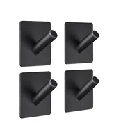 Aquaterior Hook Towel Hanger Adhesive Heavy Duty Stainless Steel Bathroom 4Pack