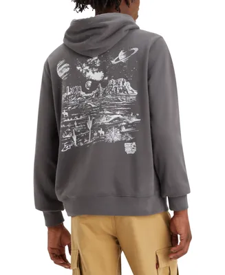 Levi's Men's Space Cowboy Standard-Fit Printed Fleece Hoodie