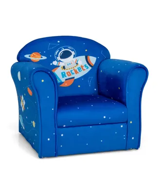 Kids Sofa Toddler Upholstered Armrest Chair withSolid Wooden Frame