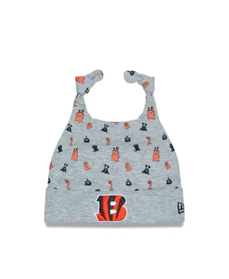 Infant Boys and Girls New Era Heather Gray Cincinnati Bengals Critter Cuffed Knit Hat