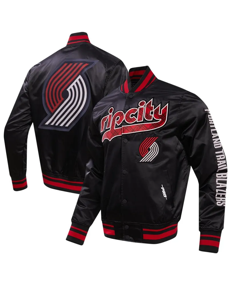 Men's Pro Standard Black Portland Trail Blazers 2023/24 City Edition Satin Full-Snap Jacket