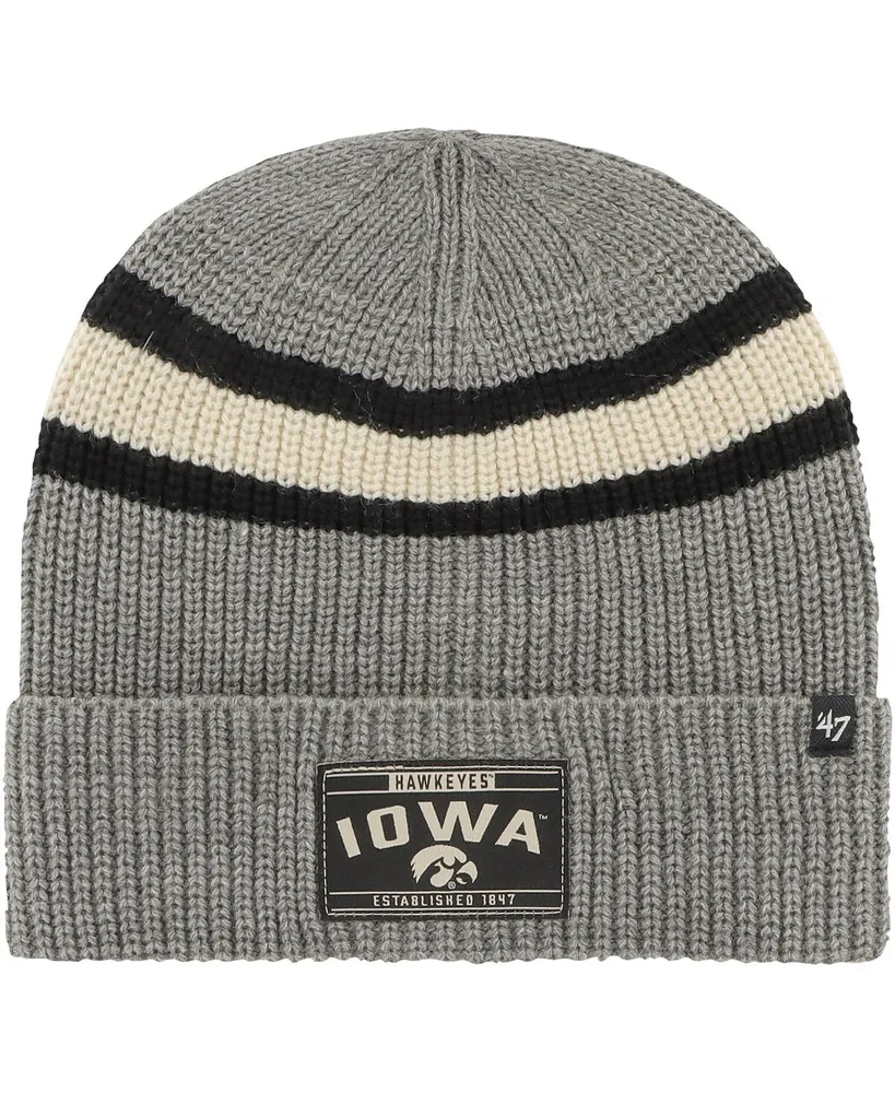 Men's '47 Brand Charcoal Iowa Hawkeyes Penobscot Cuffed Knit Hat