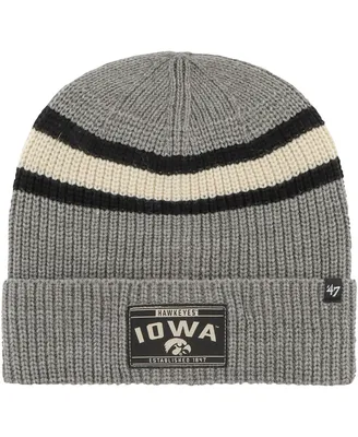 Men's '47 Brand Charcoal Iowa Hawkeyes Penobscot Cuffed Knit Hat