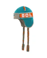 Youth Boys and Girls Outerstuff Aqua Miami Dolphins Wordmark Ears Trooper Knit Hat