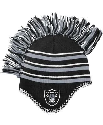 Preschool Boys and Girls Black Las Vegas Raiders Mohawk Stripe Knit Hat