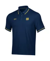 Men's Under Armour Navy Notre Dame Fighting Irish T2 Tipped Performance Polo Shirt