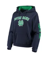 Women's Colosseum Navy Notre Dame Fighting Irish Loud and Proud Pullover Hoodie