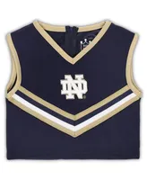 Girls Toddler Navy Notre Dame Fighting Irish Two-Piece Cheer Top and Skirt Set